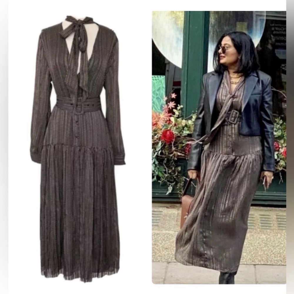 LIMITED EDITION BELTED PRINT DRESS
